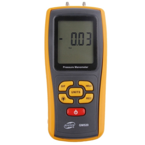 Цифровий диференціальний манометр Benetech GM520 0.01/35 кПа USB інтерфейс максимальний тиск до 150 кПа Benetech Китай, фото 1