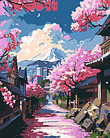 Картина за номерами Riviera Blanca Весна в Японії з фарбами металік 40x50 см RB-0923