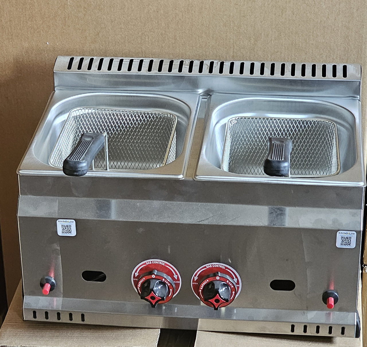 Газова фритюрниця Silver 2703 з об'ємом 5+5 літрів, фото 1