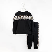 Костюм теплий для дівчаток з леопардовими вставками Leo Cute