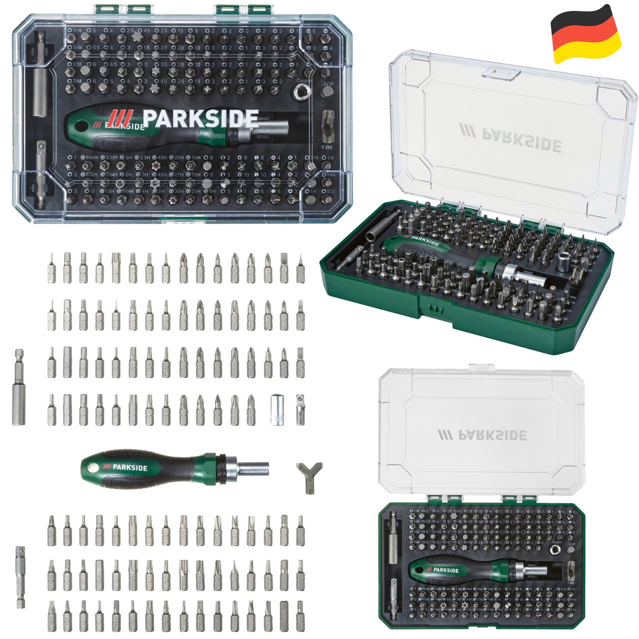 Набір біт із викруткою тріскачкою Parkside (115 шт.) Німеччина, фото 1