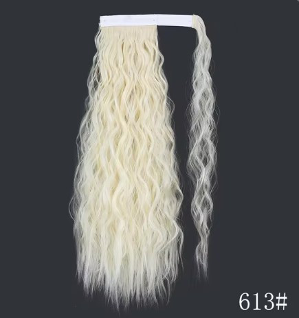 Шиньйон блонд хвилястий хвіст на липучці, фото 1