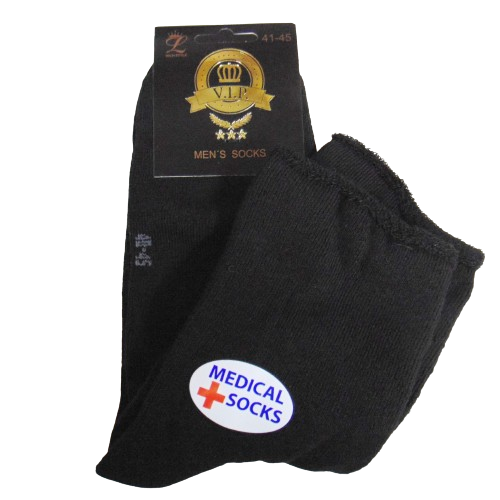 Теплі шкарпетки без гумки VIP Rich Style 41-45 чорні, фото 1