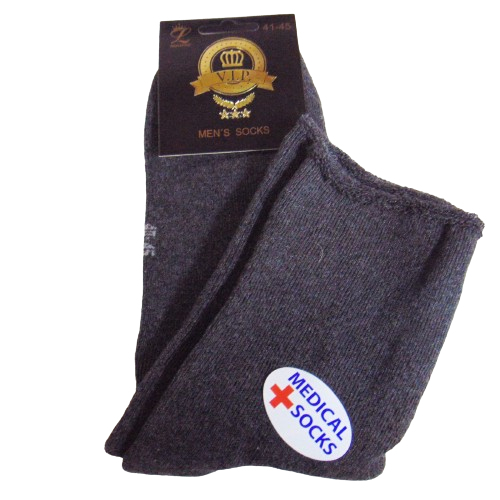 Теплі шкарпетки без гумки VIP Rich Style 41-45 сірі, фото 1