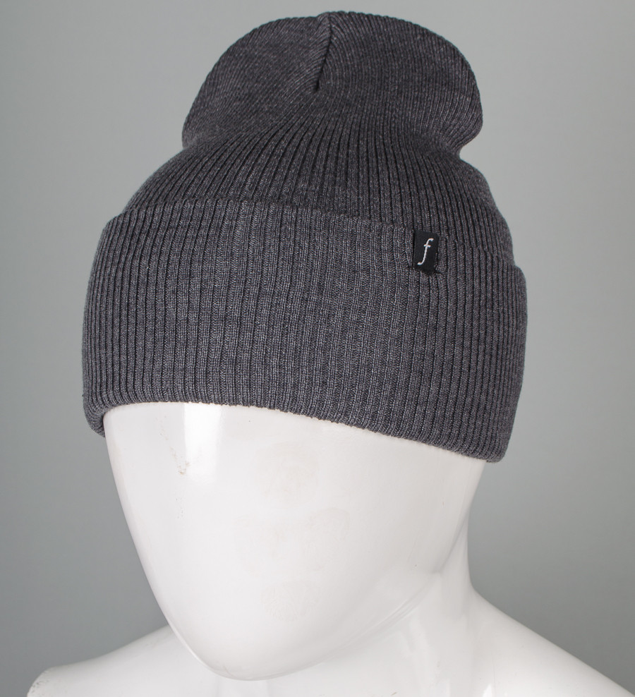 Бавовняна подвійна резинка з відворотом (С2325), Т.Сірий, фото 1