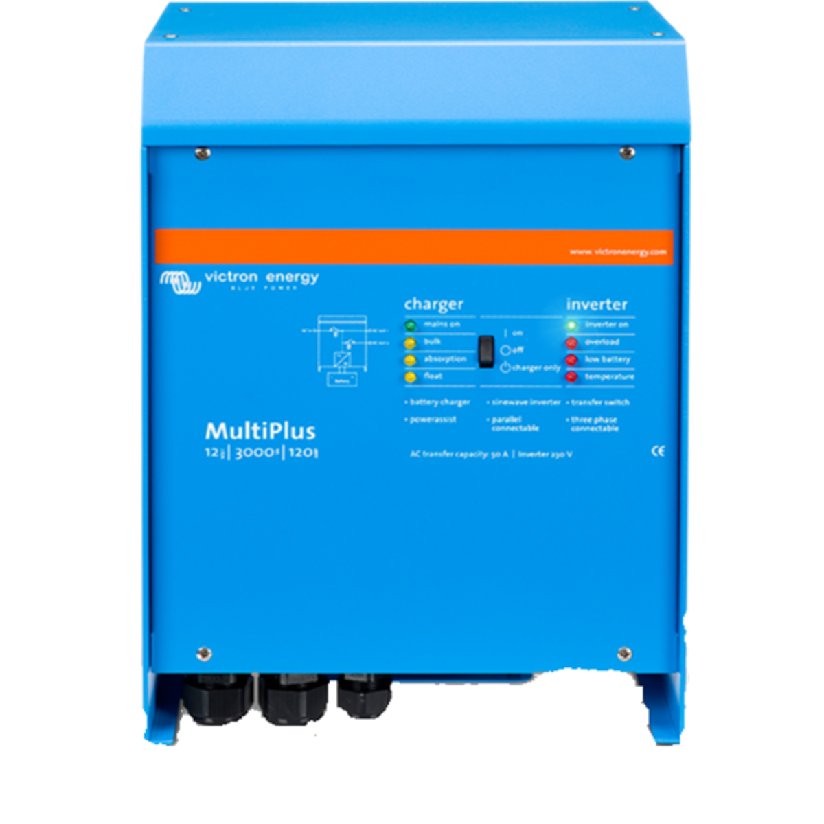 Інвертор гібридний Victron Energy MultiPlus 48/5000/70-100 (5 кВА/4 кВт, 1 фаза, без MPPT)