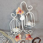 Підсвічник DecorArt "Клітка годалка 2" 32x24 см білий