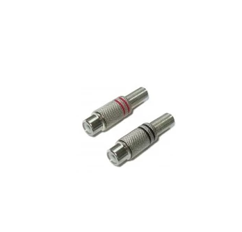 Гніздо RCA із пружиною (сигнальний під пайку) латунь, червоне, Арт.55617