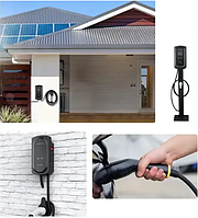 Автомобільна зарядна станція iDome ID-7000S EV із РК-дисплеєм 7 кВт від мережі 220В | Зарядна станція для авто