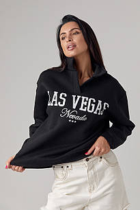 Жіночий утеплений світшот Las Vegas - чорний цвет, M (є розміри)