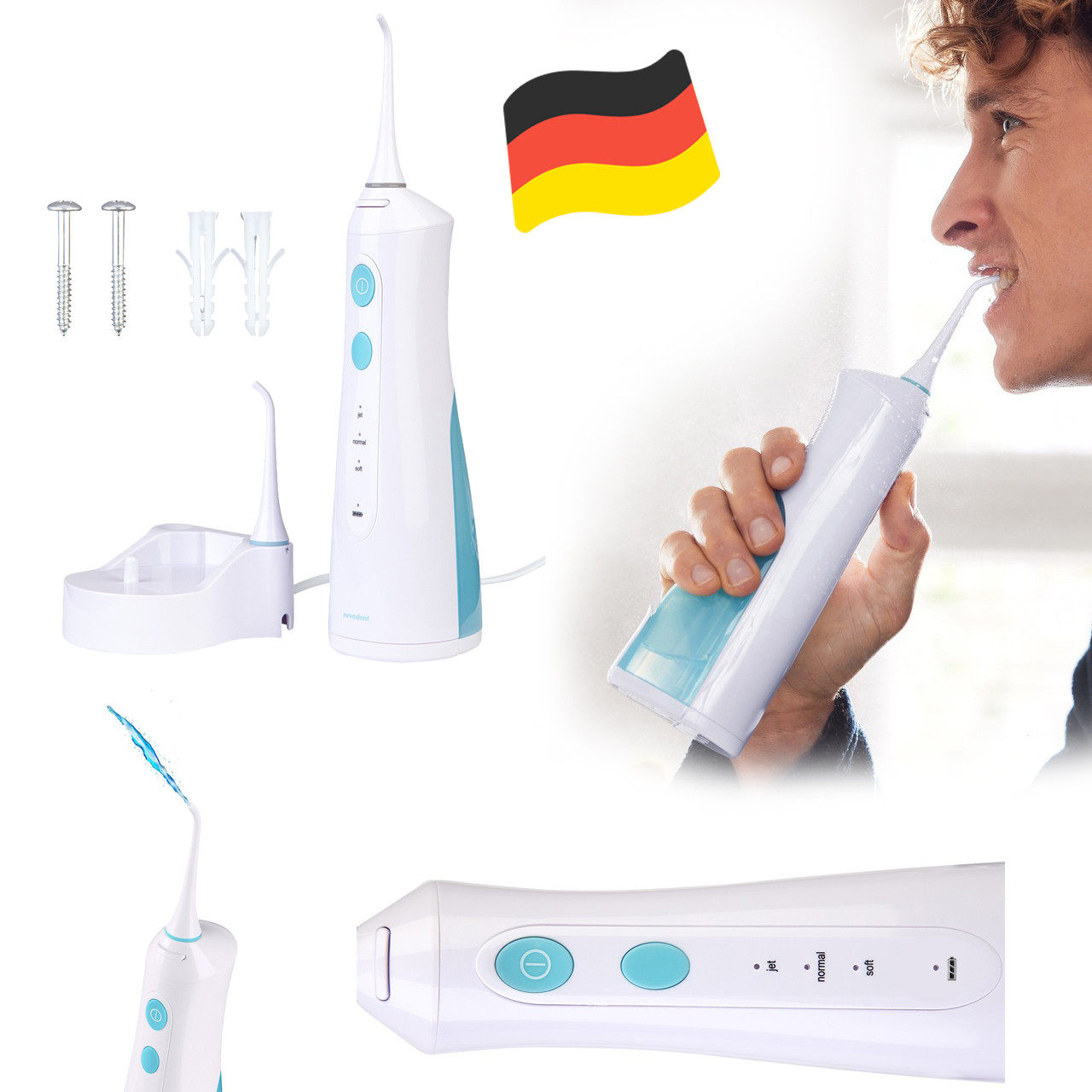 Портативний акумуляторний іригатор Nevadent NMD 3.7 D8 (1200 мА·год, Німеччина), фото 1
