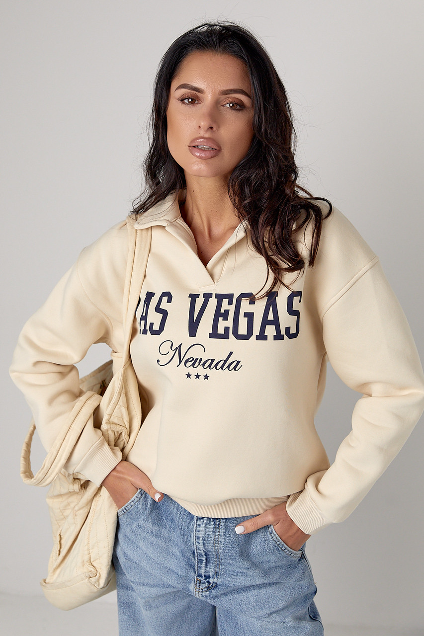 Жіночий утеплений світшот Las Vegas - бежевий цвет, L (є розміри)