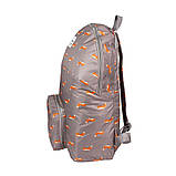 Рюкзак міський складаний No Brand Foxes Темно-сірий з рожевим (21416), фото 2