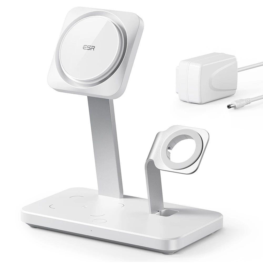 Док-станція ESR Halolock 3in1 Cryoboost MagSafe Magnetic Wireless Charger Arctic White (2C5510202)