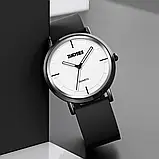 Жіночий кварцовий годинник Skmei 2050BKWT Black-White, фото 3