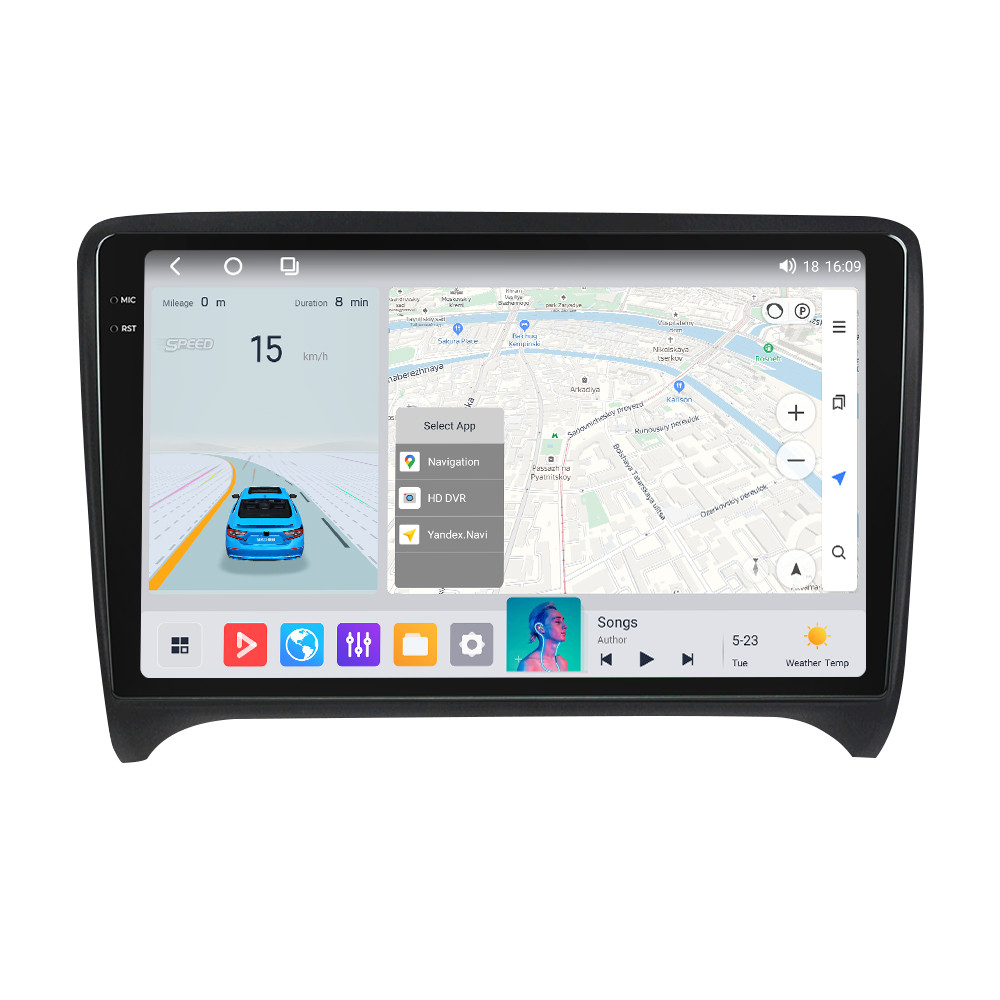 Штатна магнітола Mekede MS 2k Audi TT (2006-2014) CarPlay QleD, фото 1