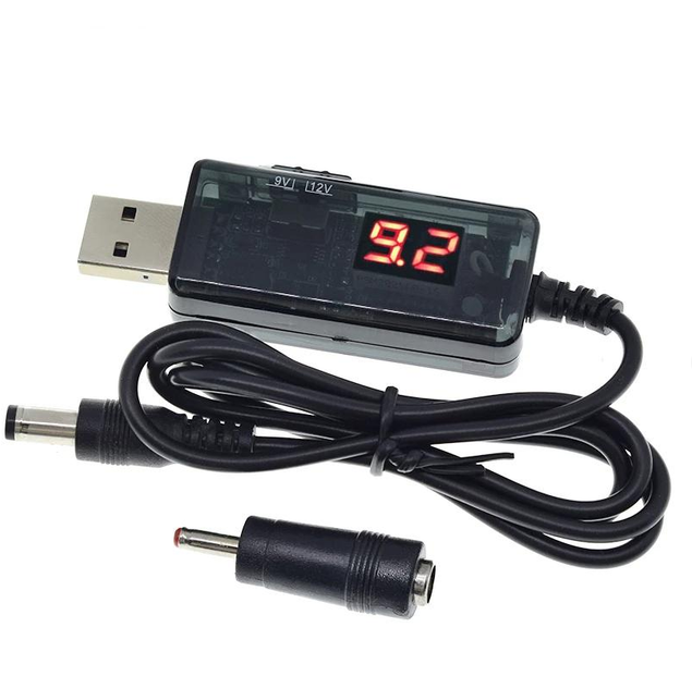 Кабель для роутера USB / 5.5 * 2.5 (вихід 9-12V з перемикачем), Арт.55623