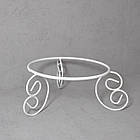 Підставка під страву металева DecorArtrt "120" 12x20 см біла. Предмети для сервірування металеві