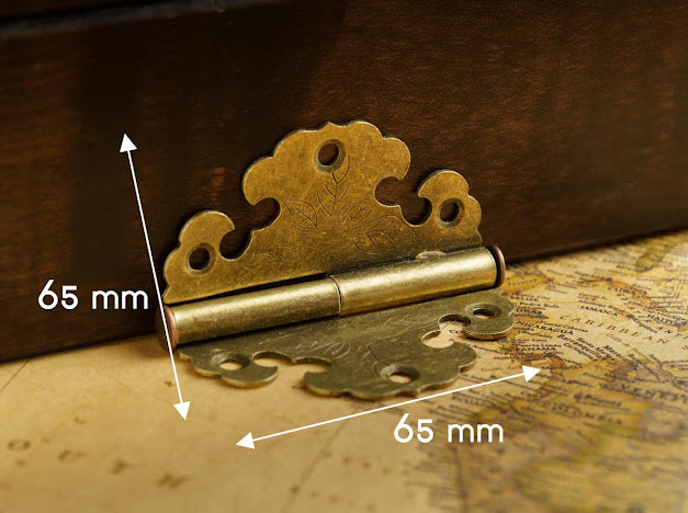Петля декоративна. Колір "стара латунь". 65х65мм, фото 1