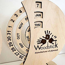 Вічний календар дерев'яний з логотипом компанії., фото 3