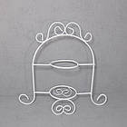 Підставка під страву металева DecorArt "Подвійна" 30x20 см білий. Предмети для сервірування металеві