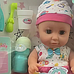 Іграшкова лялька пупс для дівчинки інтерактивна звукова 30 см з набором аксесуарів, фото 3
