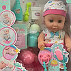 Іграшкова лялька пупс для дівчинки інтерактивна звукова 30 см з набором аксесуарів, фото 2