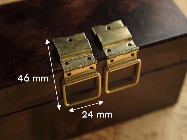 Петля для валіз з фіксатором. Колір "золото". 24х46мм, фото 1