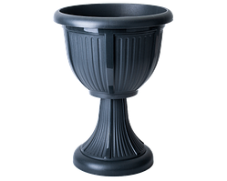 Вазон "Леон" з підст. глибокий 31см. (граніт) 6,0 л