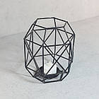 Підсвічник DecorArt "Ікс" 18x10 см чорний