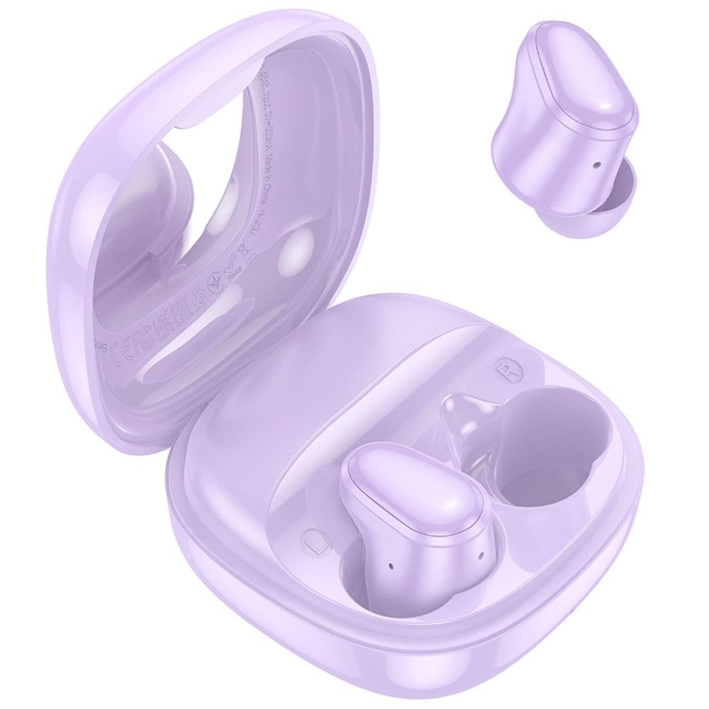 Бездротові вакуумні навушники HOCO EQ13 із дзеркалом в кейсі (Bluetooth 5.3) Purple