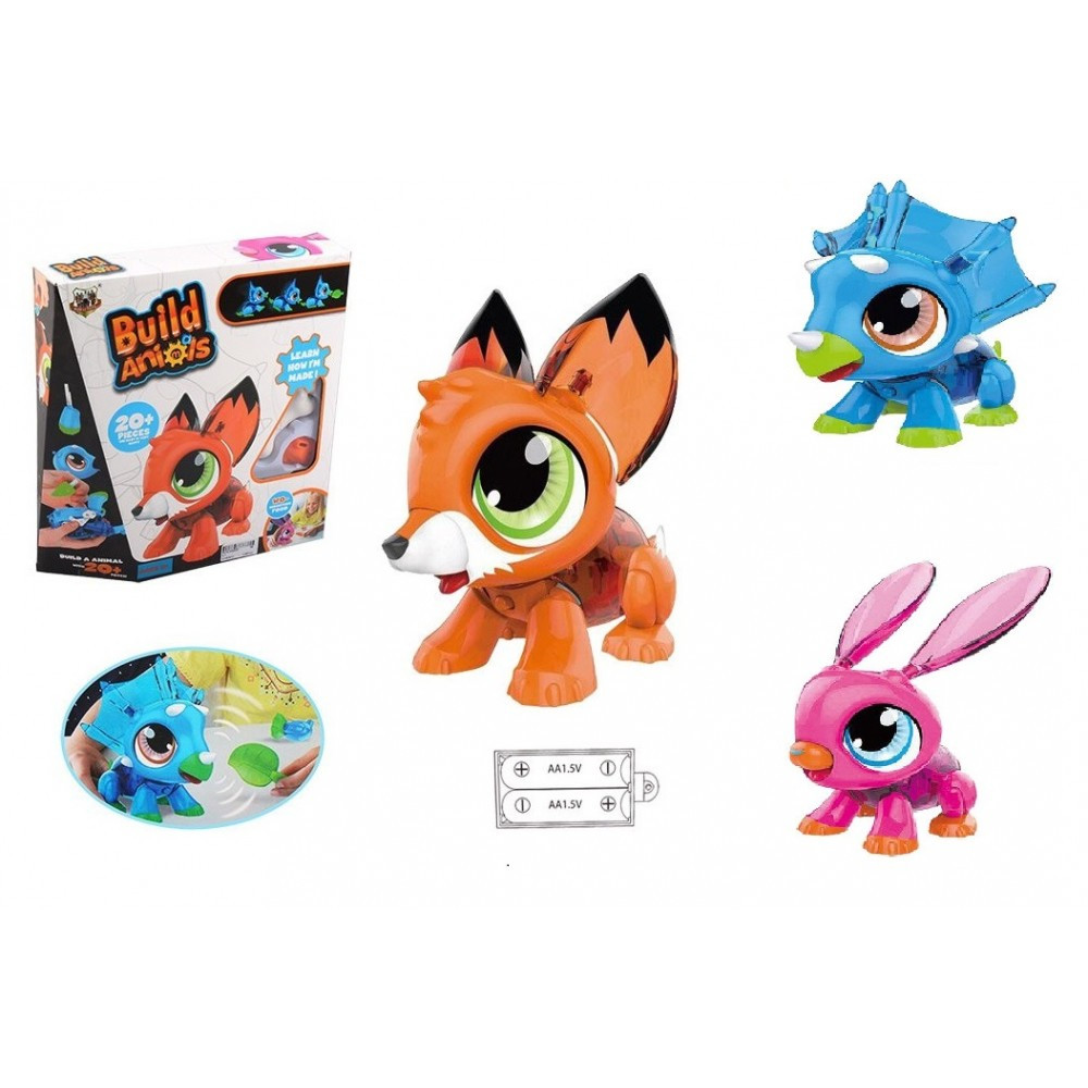 Інтерактивна тварина K-1/2/3, 3 різновиди, на батарейках, звук, світло, рух, фото 1