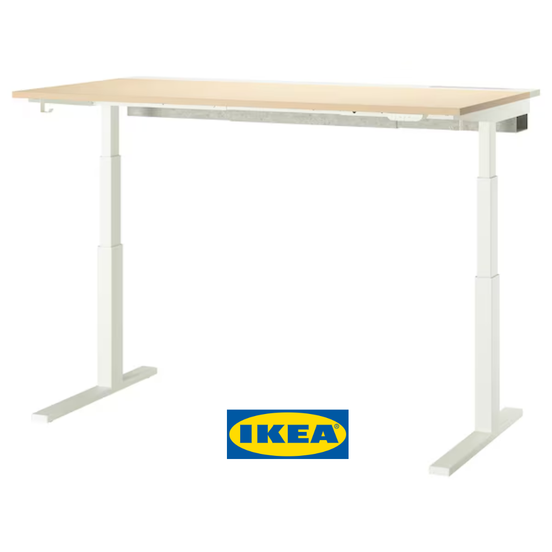 Письмовий стіл IKEA MITTZON 160х80см Біло-коричневий 495.301.83