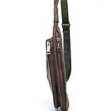 Шкіряний рюкзак на одне плече з кінської шкіри Tarwa RC-3026-3md Коричневий, фото 4