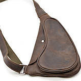 Шкіряний рюкзак на одне плече з кінської шкіри Tarwa RC-3026-3md Коричневий, фото 6