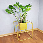 Підставка під вазони DecorArt "Куб" 45x45 см золотий