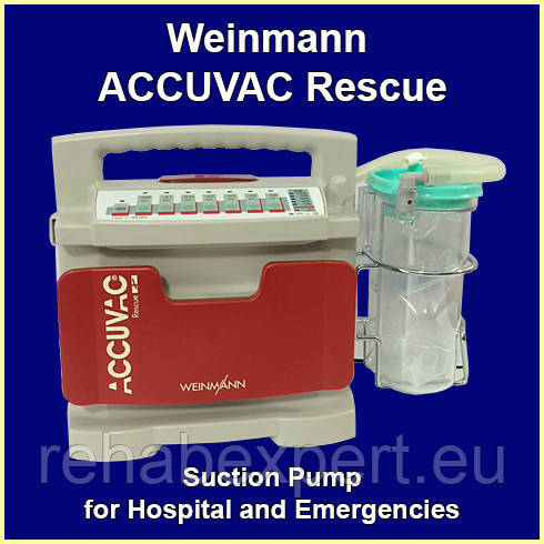 Б/У Портативний медичний відсмоктувач з електроприводом Аспіратор Weinmann ACCUVAC Rescue (Used)