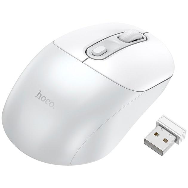 Миша комп'ютерна бездротова HOCO GM28 White/grey