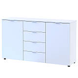 Комод Doros Рон 5 Білий 2 фасади 4 шухляди 140х38х81 (44900223), фото 2