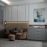 Комод Doros Рон 5 Графіт 2 фасади 4 шухляди 140х38х81 (44900235), фото 6