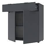 Комод Doros Рон 2 2 фасади 1 шухляда Графіт 80х38х100 (41516004), фото 2