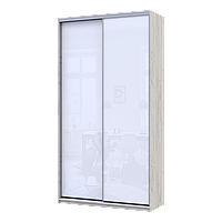 Шафа купе Сіті Лайт Слім Біле Дерево Скло Біле 120х45х225 (44900293)