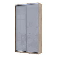 Шафа купе Сіті Лайт Слім Дуб Сонома Скло Сіре 120х45х225 (44900309)