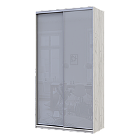 Шафа купе Сіті Лайт Слім Біле Дерево Скло Сіре 120х60х225 (44900297)