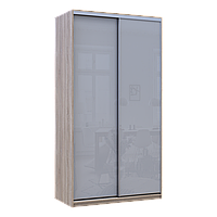 Шафа купе Сіті Лайт Слім Дуб Сонома Скло Сіре 120х60х225 (44900312)