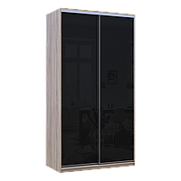Шафа купе Сіті Лайт Слім Дуб Сонома Скло Чорне 120х60х225 (44900313)