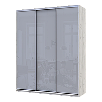 Шафа купе Сіті Лайт Слім Біле Дерево Скло Сіре 180х60х225 (44900304)