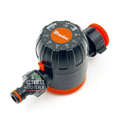 Таймер механічний для поливу, до 120 хвилин. Заводний механізм, Bradas (Польща)