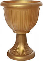 Вазон "Леон" з підст. глибокий 31см(бронзовий) 6,0 л