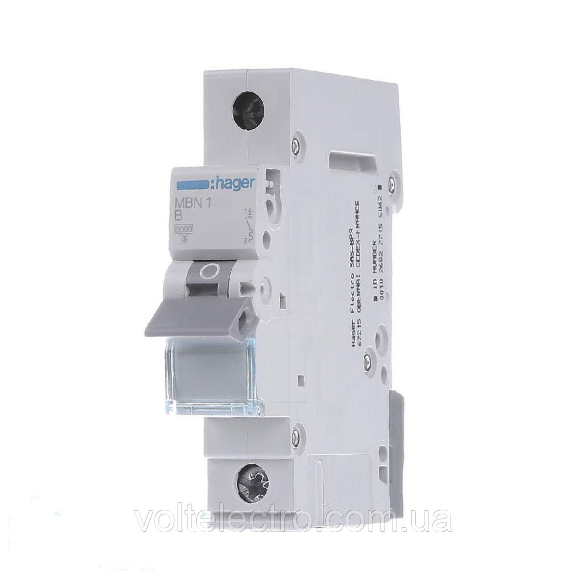 Автоматичний вимикач 1P, In=25А, «B», 6kA, 1м., MBN125, фото 1